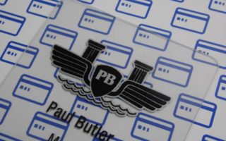 Plastikowa przeźroczysta wizytówka