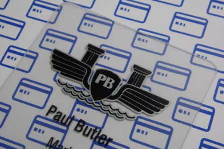 Plastikowa przeźroczysta wizytówka